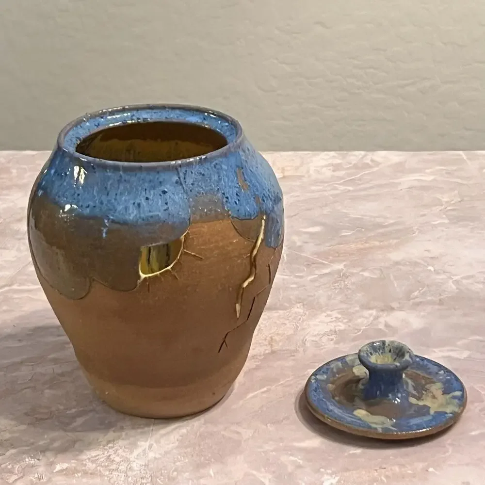 Handmade Studio Pottery Ceramic Jar 6.5